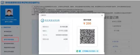 贵州：关于缴纳2024年艺术类专业省级统考报名考试费的通知