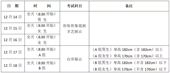 湖南省2026年普通高校招生表（导）演类（服装表演方向）专业全省统一考试温馨提示