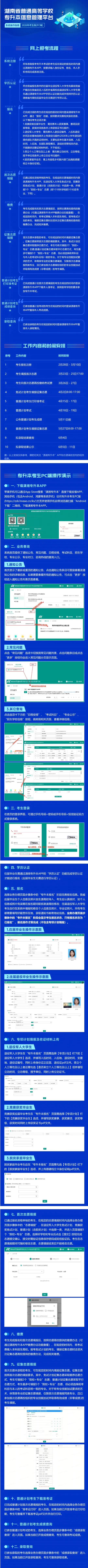 2026年湖南省普通高等学校专升本信息管理平台系统操作指南（考生版PC端）